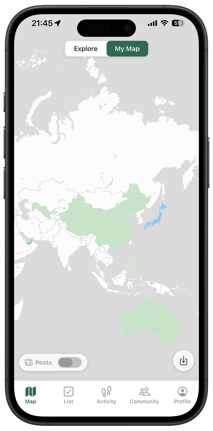 Map screen